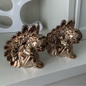 Vintage 2015 Y2K Angel Potpourri Holder Shelf Sitter Set Home Decor Gold Ceramic